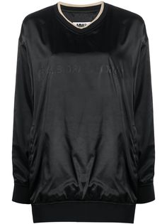 Mm6 Maison Margiela tonal logo shiny sweatshirt