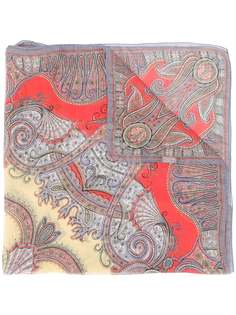 Etro silk paisley print scarf