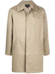 A.P.C. single-breasted fitted coat