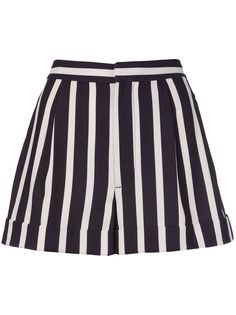 Alice+Olivia striped-print tailored shorts