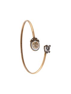 Alexander McQueen charm seal cuff bracelet