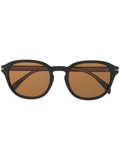 DAVID BECKHAM EYEWEAR солнцезащитные очки в круглой оправе с затемненными линзами