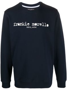 Frankie Morello crew neck logo printed sweatshirt