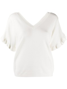 See by Chloé ruffle trim knitted T-shirt