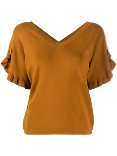 See by Chloé ruffle trim knitted T-shirt