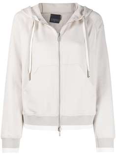 Lorena Antoniazzi star appliqué zipped hoodie