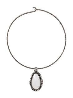 Alexander McQueen stone pendant choker necklace