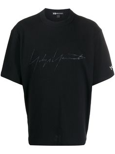 Y-3 футболка с принтом
