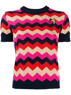 M Missoni трикотажный топ с узором зигзаг