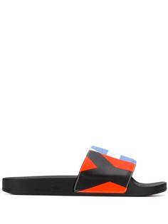 Y-3 шлепанцы Adilette с графичным принтом
