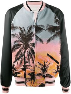 Laneus palm-print bomber jacket