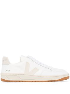 Veja white V-12 B-Mesh leather sneakers