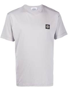 Stone Island crew neck logo patch T-shirt
