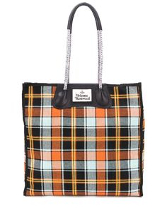 Vivienne Westwood Elena check tote bag