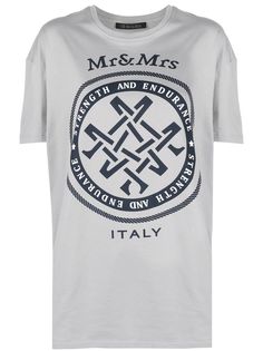 Mr & Mrs Italy футболка оверсайз с логотипом