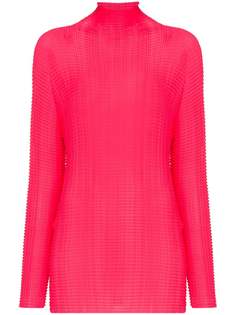 Issey Miyake high neck crinkled top
