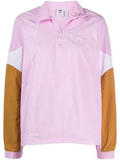 adidas colour-block half-zip windbreaker
