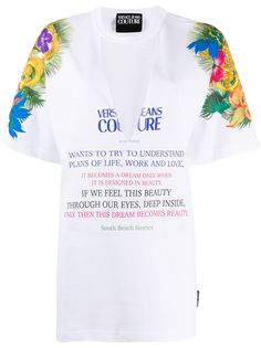 Versace Jeans Couture футболка оверсайз с принтом