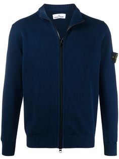 Stone Island кардиган на молнии с нашивкой-логотипом