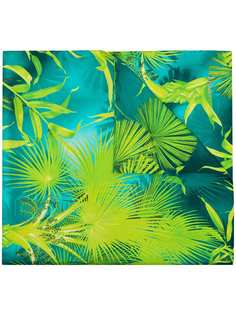 Versace tropical-print silk scarf