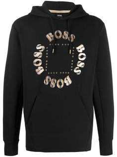 BOSS logo print hoodie