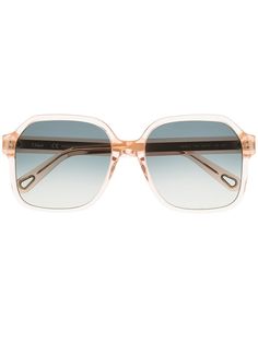 Chloé солнцезащитные очки в массивной оправе