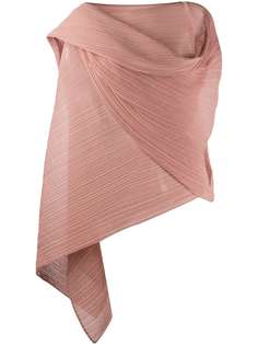 Pleats Please Issey Miyake туника с запахом и микроплиссировкой