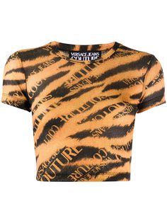 Versace Jeans Couture укороченный топ с принтом
