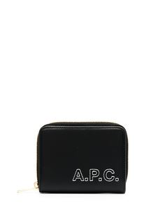 A.P.C. кошелек на молнии с логотипом
