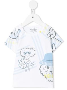 Kenzo Kids топ с принтом