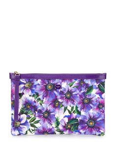 Dolce & Gabbana anemone print clutch bag