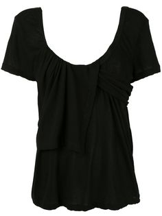 Unravel layered scoop neck T-shirt