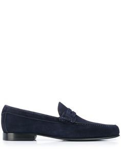 Canali stitched detail loafers