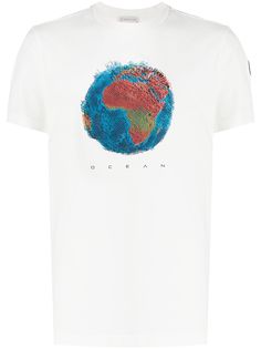 Moncler футболка с вышивкой