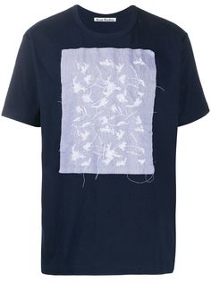 Acne Studios футболка с цветочной вышивкой