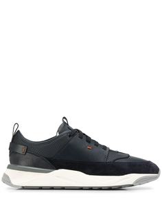Santoni кроссовки с перфорацией