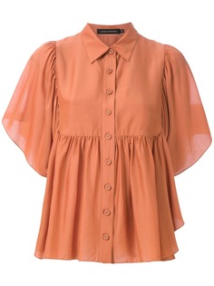 Andrea Marques button-up ruffled blouse