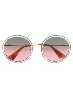 Gucci Eyewear солнцезащитные очки GG0061S в круглой оправе