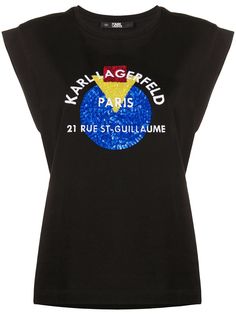 Karl Lagerfeld топ Bauhaus Address с логотипом