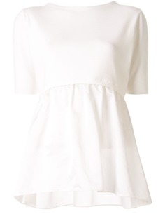 Tomorrowland трикотажный топ с поплиновой вставкой