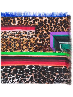 Pierre-Louis Mascia шарф с леопардовым принтом