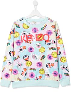 Kenzo Kids толстовка с вышитым логотипом