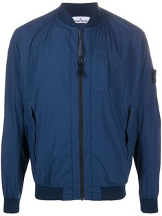 Stone Island бомбер с нашивкой-логотипом