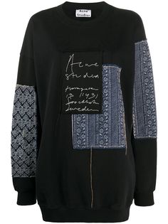 Acne Studios толстовка в технике пэчворк