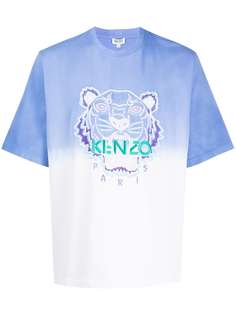 Kenzo футболка с вышивкой Tiger и эффектом градиента