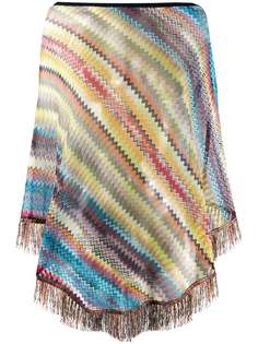 Missoni вязаное пончо с узором зигзаг