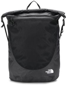 The North Face logo roll-top backpack