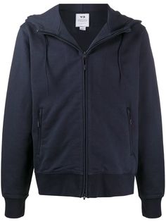 Y-3 long sleeve zip logo hoodie