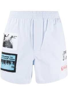 Raf Simons graphic patch shorts