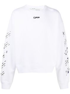 Off-White AIRPORT TAPE OVER CREWNECK WHITE MULTICO